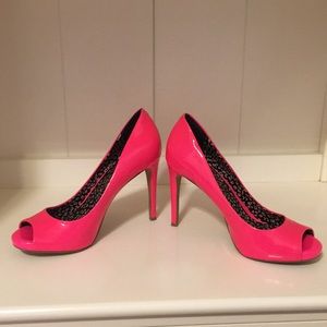 Jessica Simpson Hot Pink Peep Toe Heels